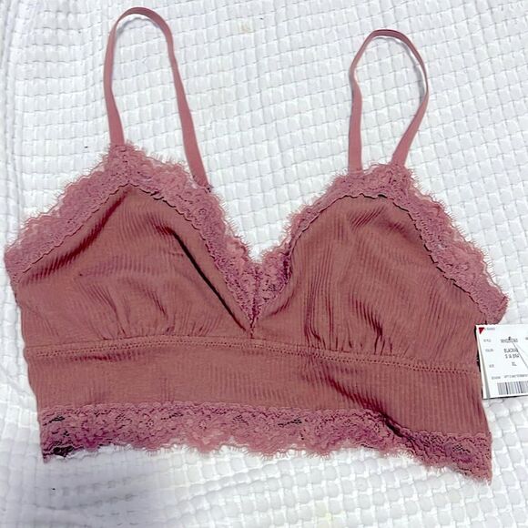 aerie Other - Aerie- S. Ribbed Lace Bralette - NWT